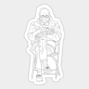 Bernie Sanders Line Art Sticker